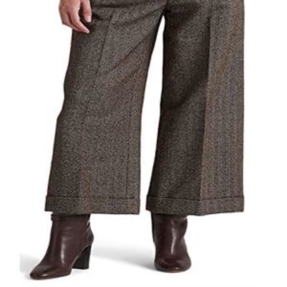 NWT Ralph Lauren black label Plus-Size Herringbone Wide-Leg Pant sz16 $195 - Picture 6 of 6